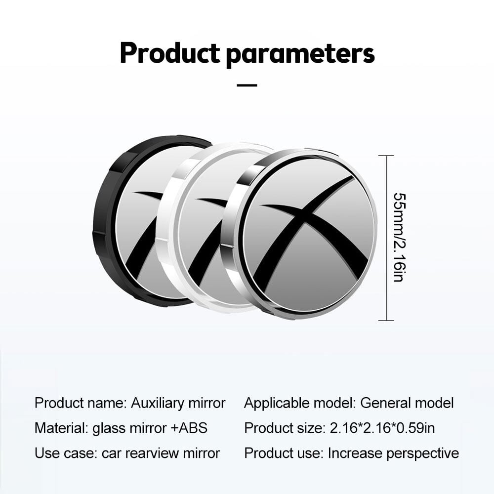 Imukuppi auton kupera kuolleen kulman peili (1 setti / 2 kpl)